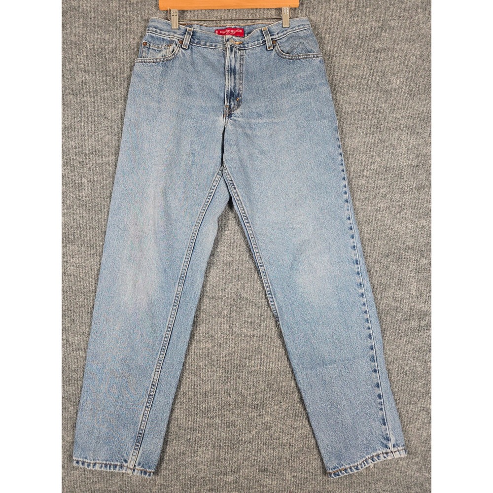 Levi Strauss 550 Jeans Classic Relaxed Tapered Light Wash Denim Womens 14 L